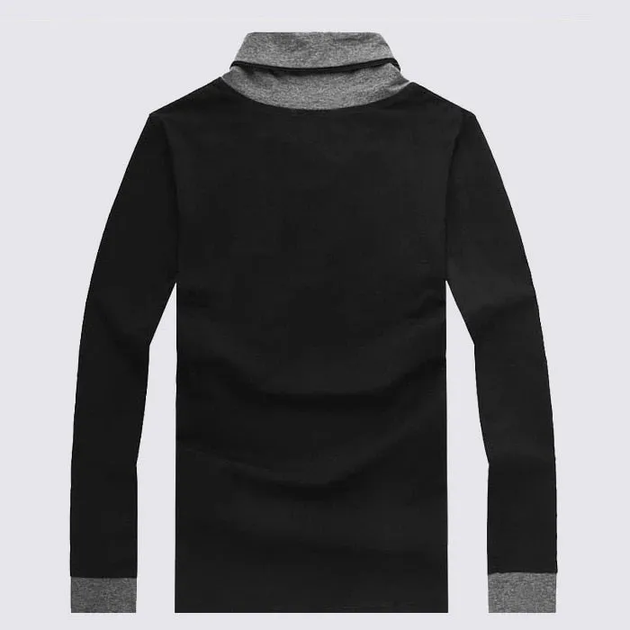 Men's long sleeved v-neck cotton t-shirt