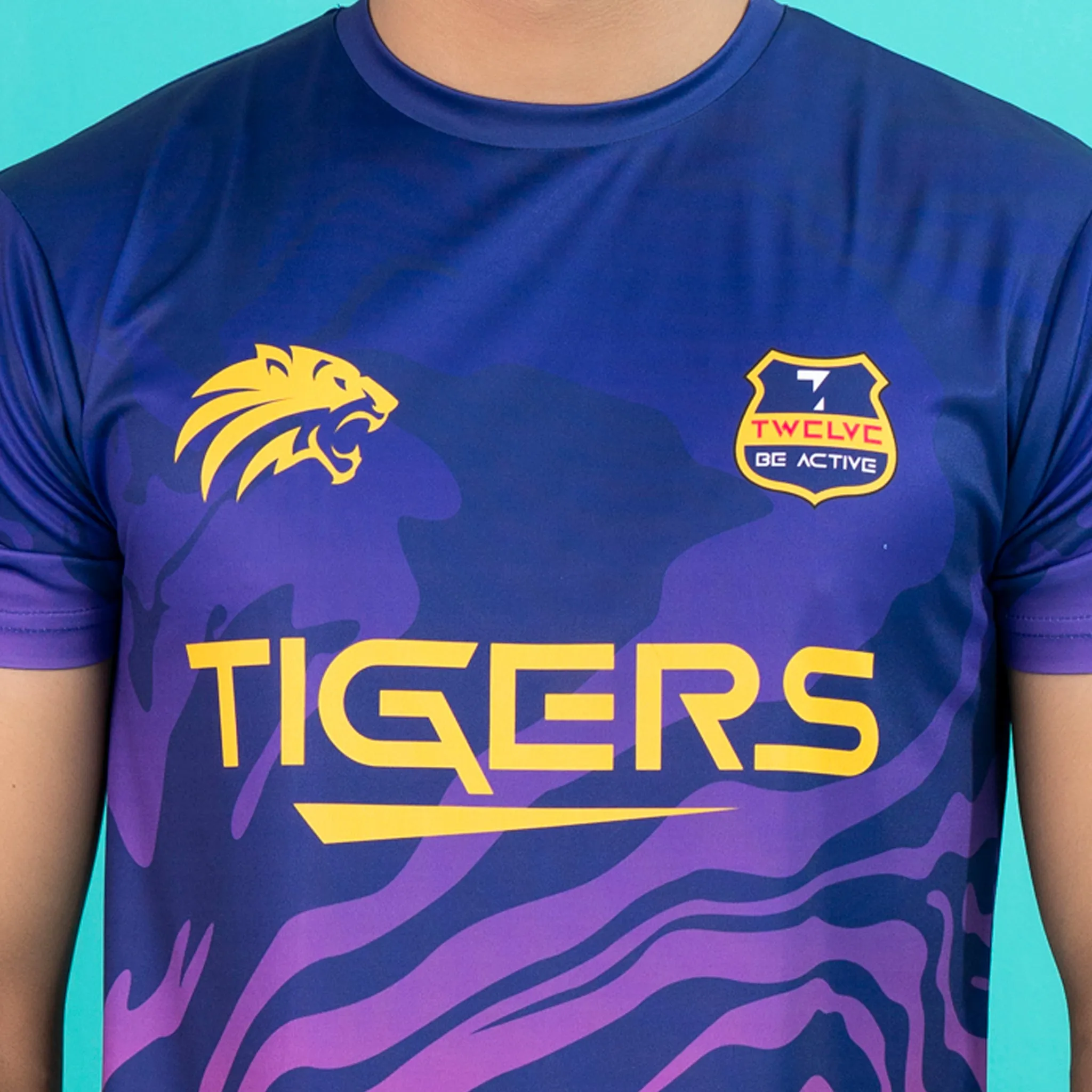 Mens Purple Printed T-Shirt