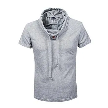 Men's Short Sleeve High Collar Tee Up To 3XL
