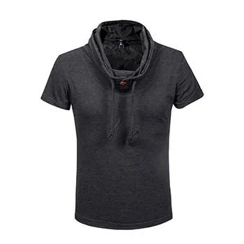 Men's Short Sleeve High Collar Tee Up To 3XL