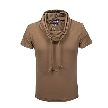 Men's Short Sleeve High Collar Tee Up To 3XL
