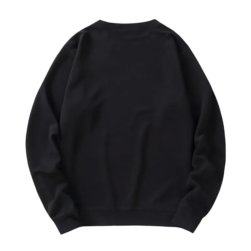 Men's Tops Round Neck Long Sleeved Sweatshirt