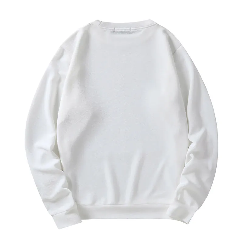 Men's Tops Round Neck Long Sleeved Sweatshirt