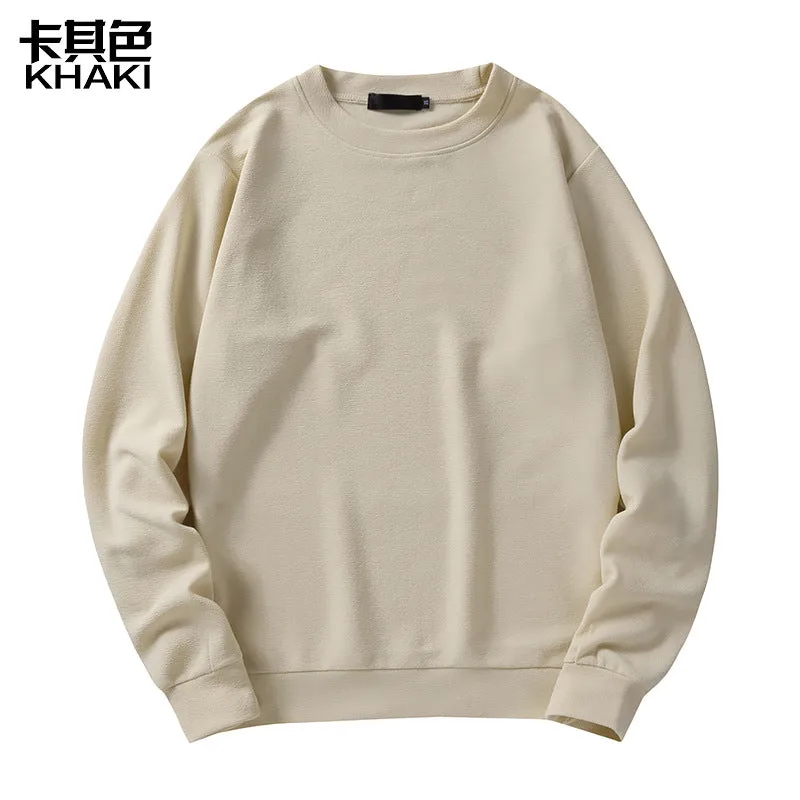 Men's Tops Round Neck Long Sleeved Sweatshirt