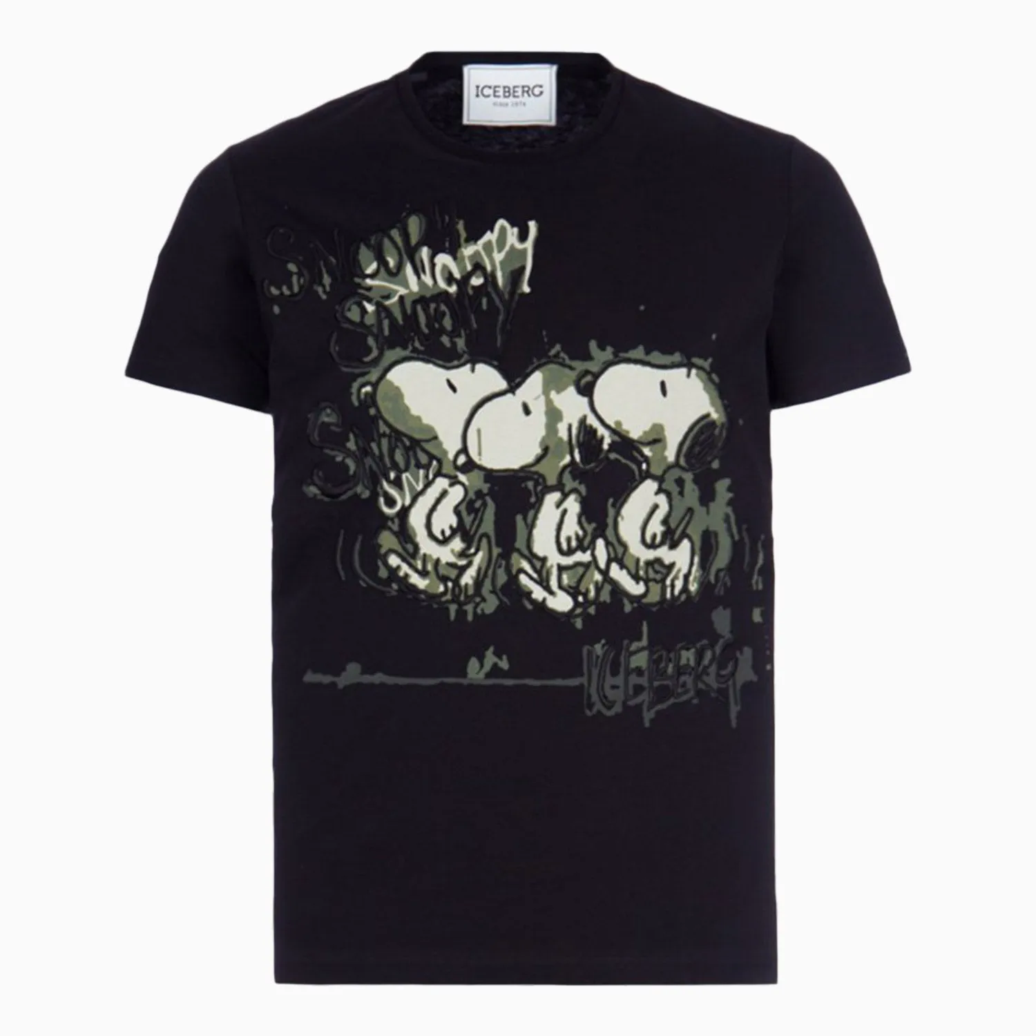 Men's Triple Snoopy Crew Neck T Shirt