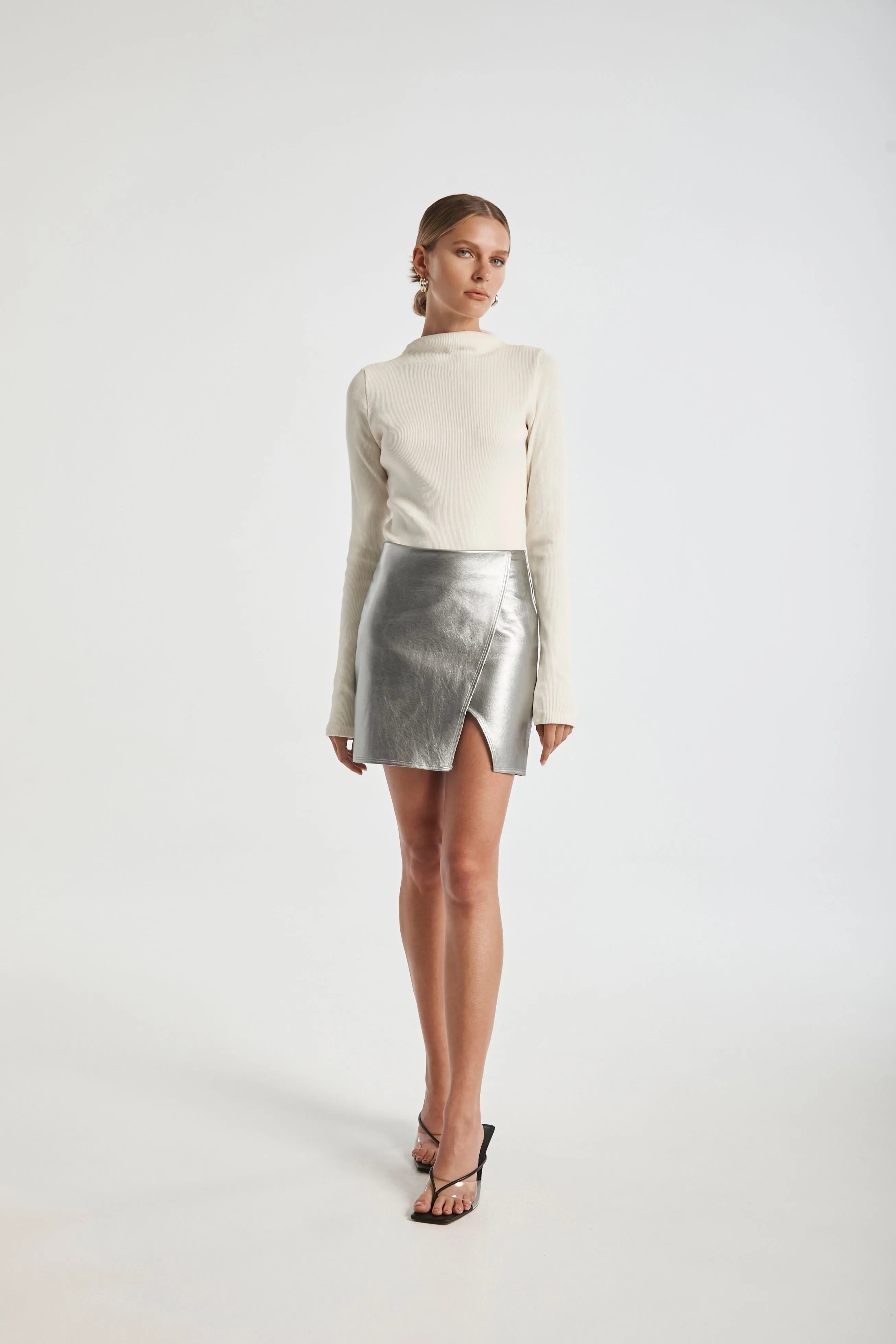 Metallic Mini Skirt