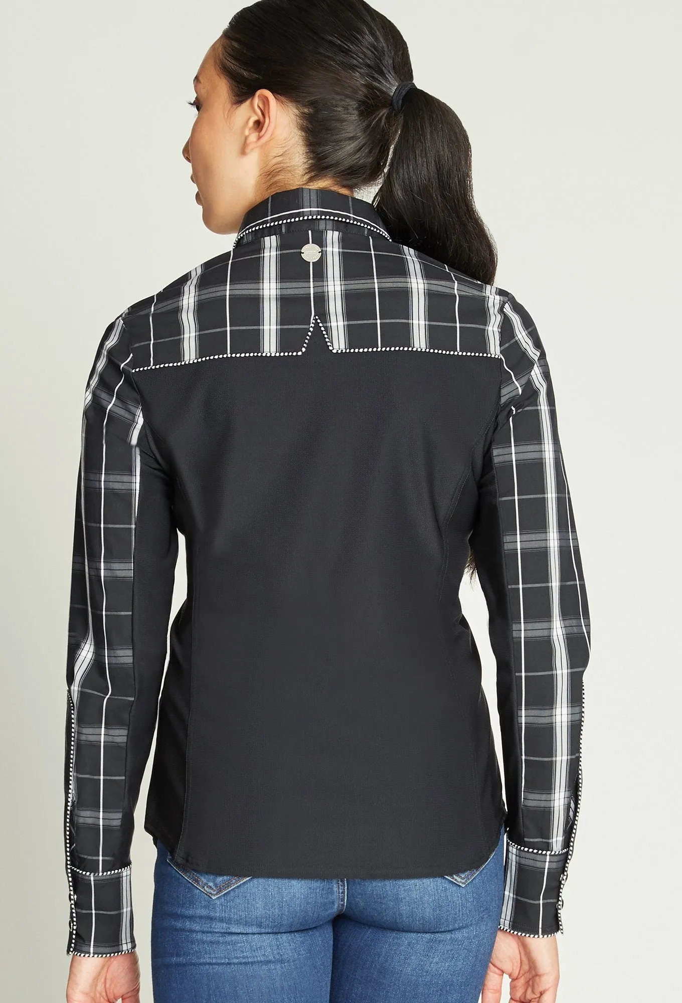 Midnight Plaid Western Show Shirt