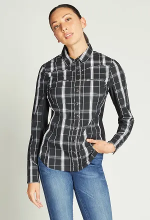Midnight Plaid Western Show Shirt