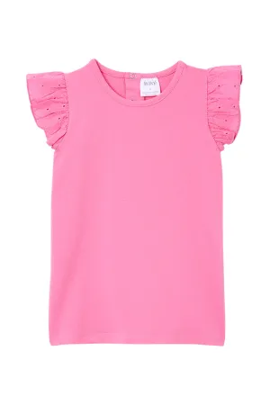MILKY SACHET BRODERIE FRILL TEE