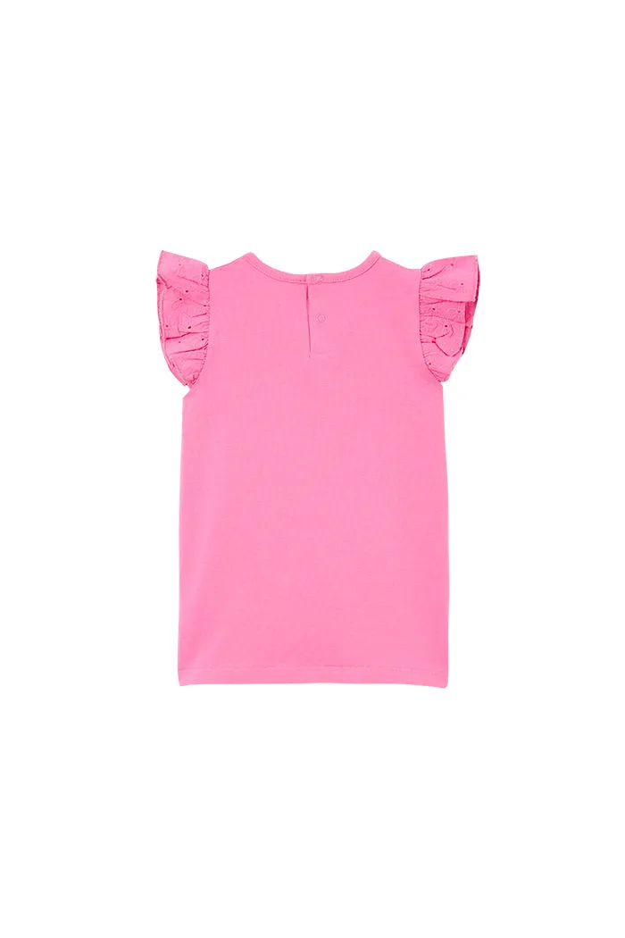 MILKY SACHET BRODERIE FRILL TEE
