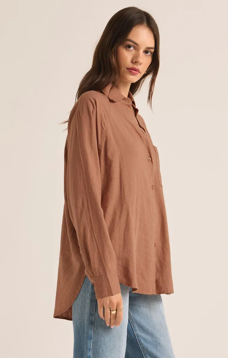 Mocha Linen Shirt