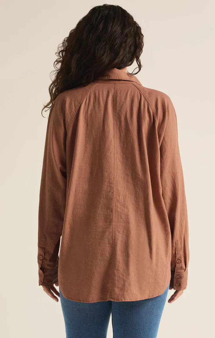 Mocha Linen Shirt