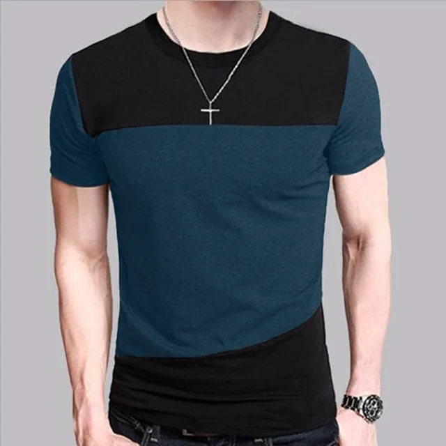 'Mosaic' Slim Fit Crew Neck