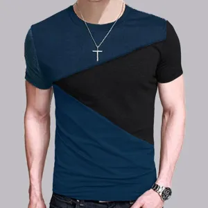 'Mosaic' Slim Fit Crew Neck