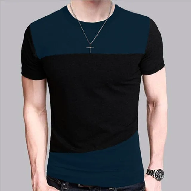 'Mosaic' Slim Fit Crew Neck