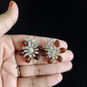 Mounishree American Diamond Classic Tops With Rhodium Plating