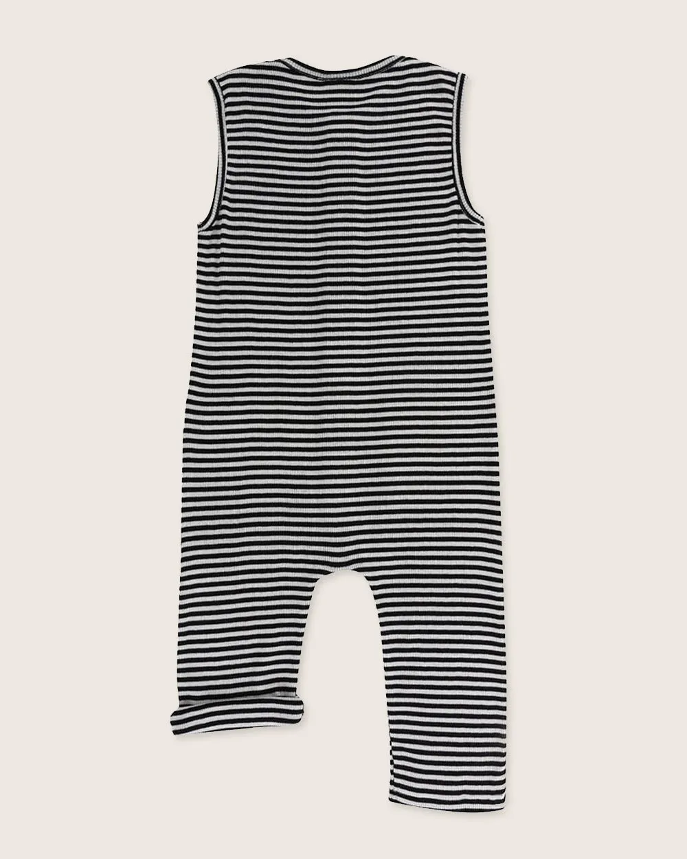 Multicolour Stripe Print Rib Jumpsuit