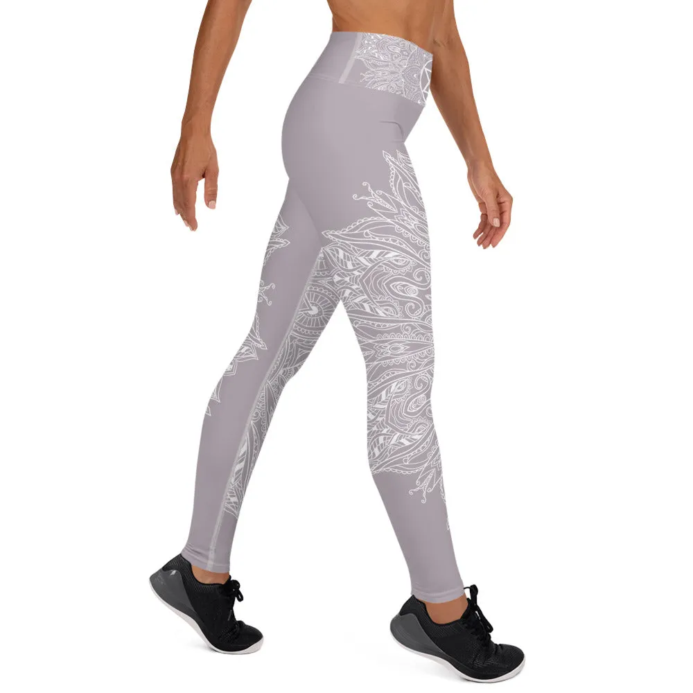 Mystic Mandala Heart Chakra Leggings by Goddess Swag