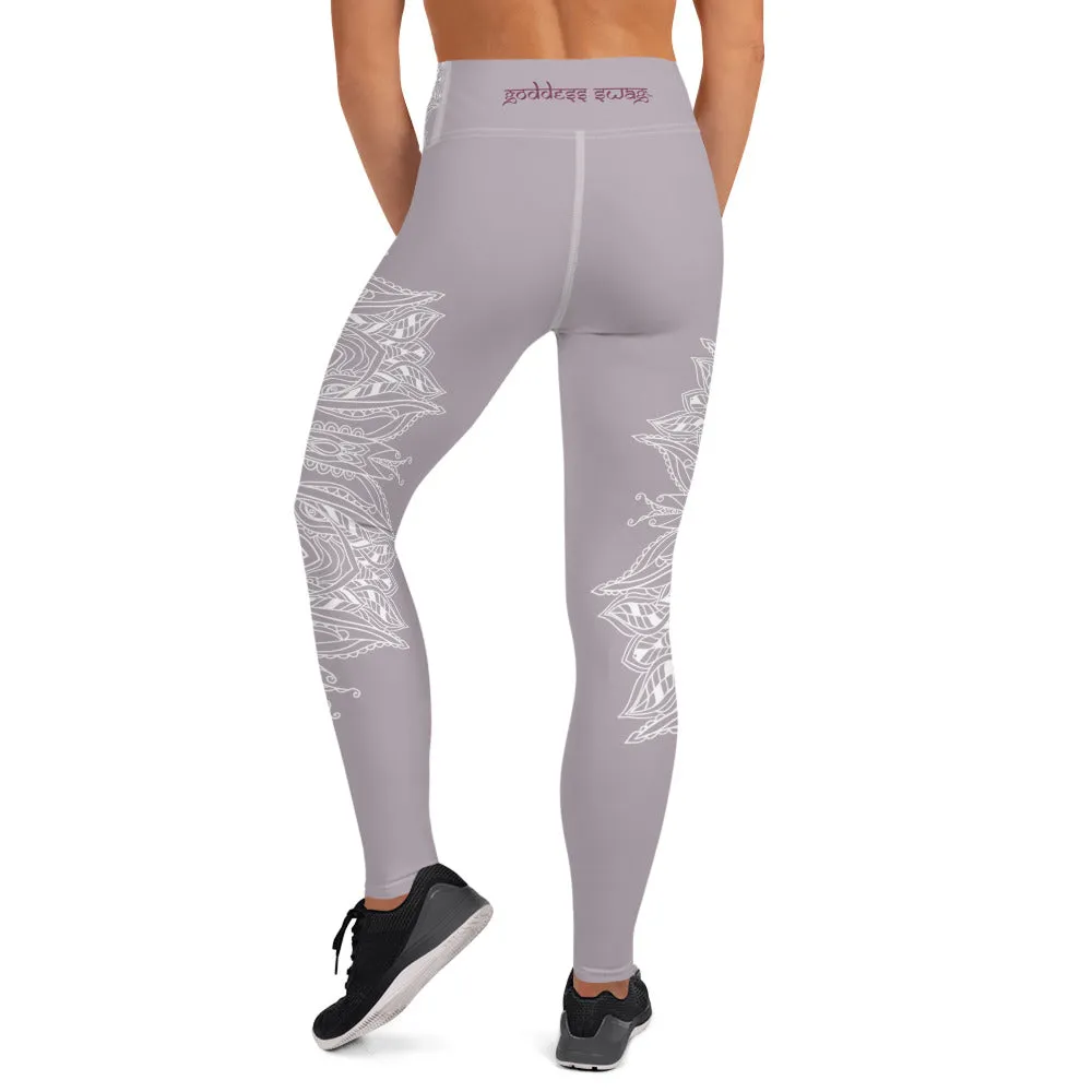 Mystic Mandala Heart Chakra Leggings by Goddess Swag