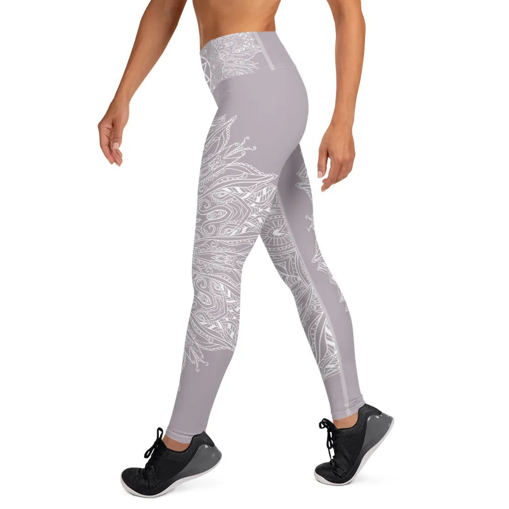 Mystic Mandala Heart Chakra Leggings by Goddess Swag