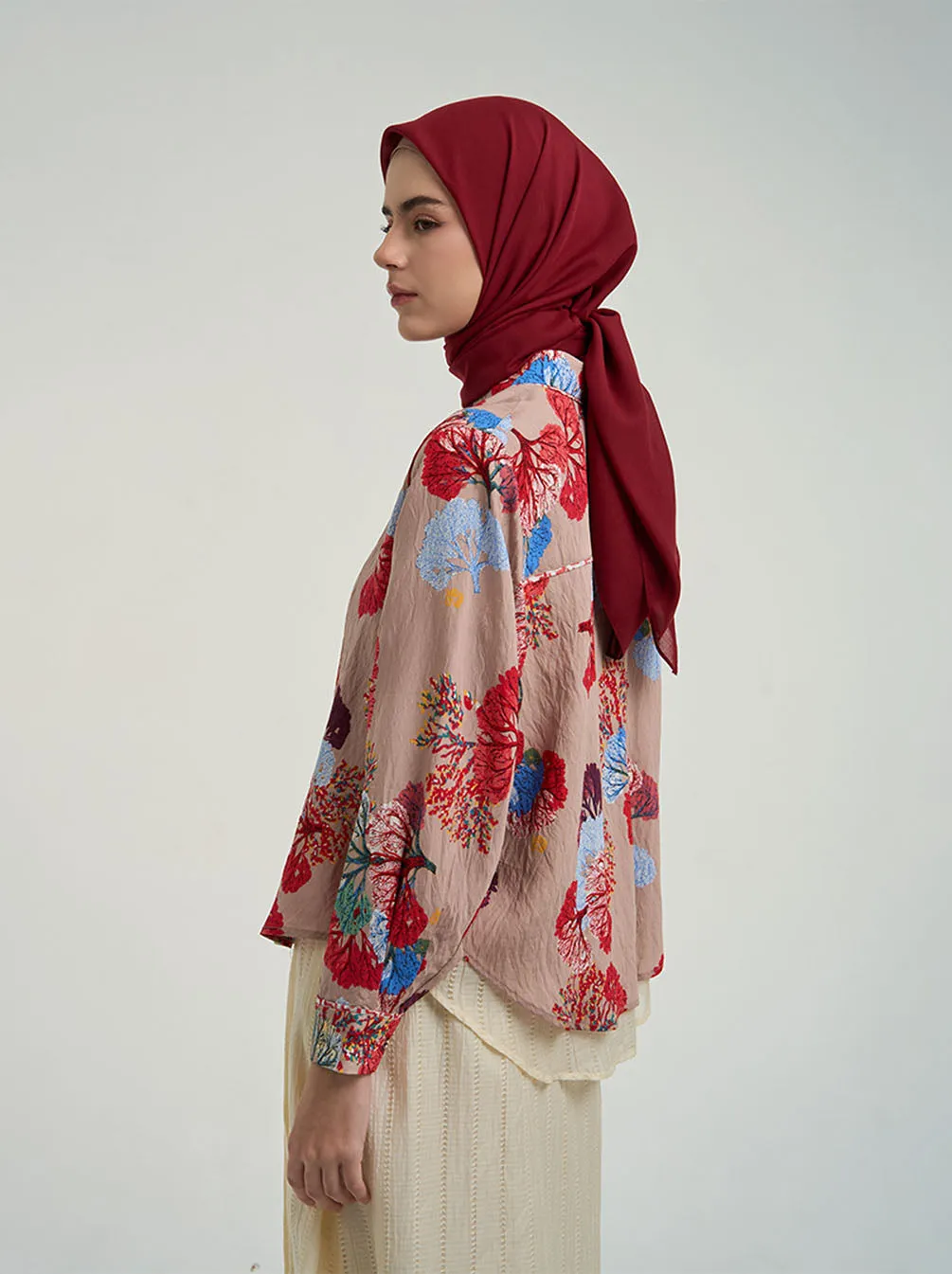 NADINE LAYERED TOP OAK
