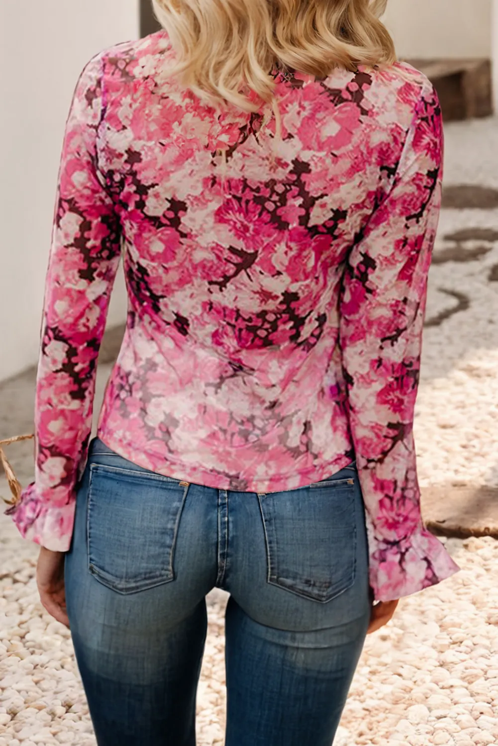 Naomi Art Gallery Ready Mesh Floral Top