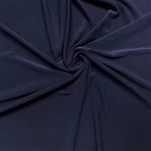 Navy Blue 58/59" Wide ITY Fabric Polyester Knit Jersey 2 Way Stretch Spandex Sold By The Yard.