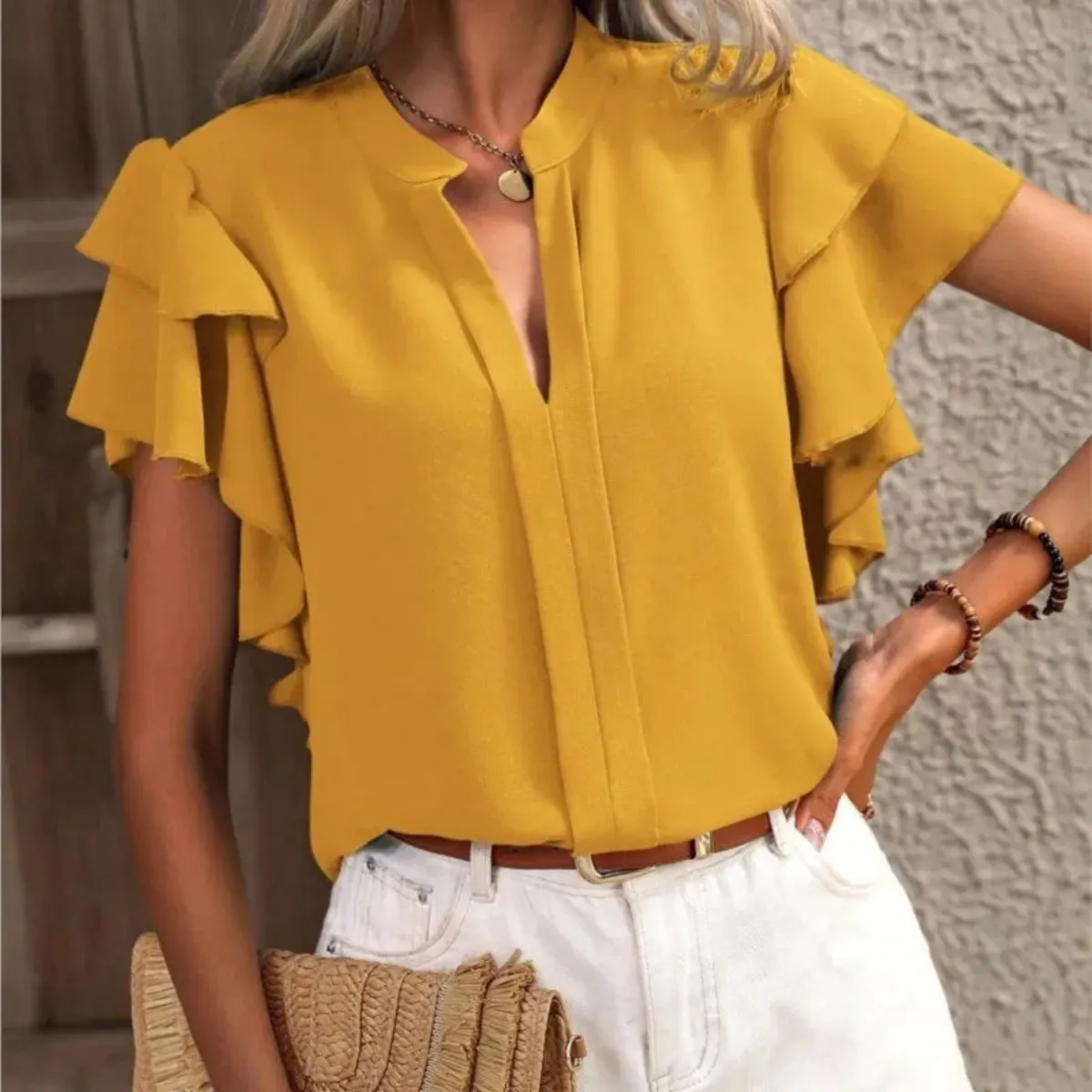 Nayeli | Elegant Ruffle Blouse for Women