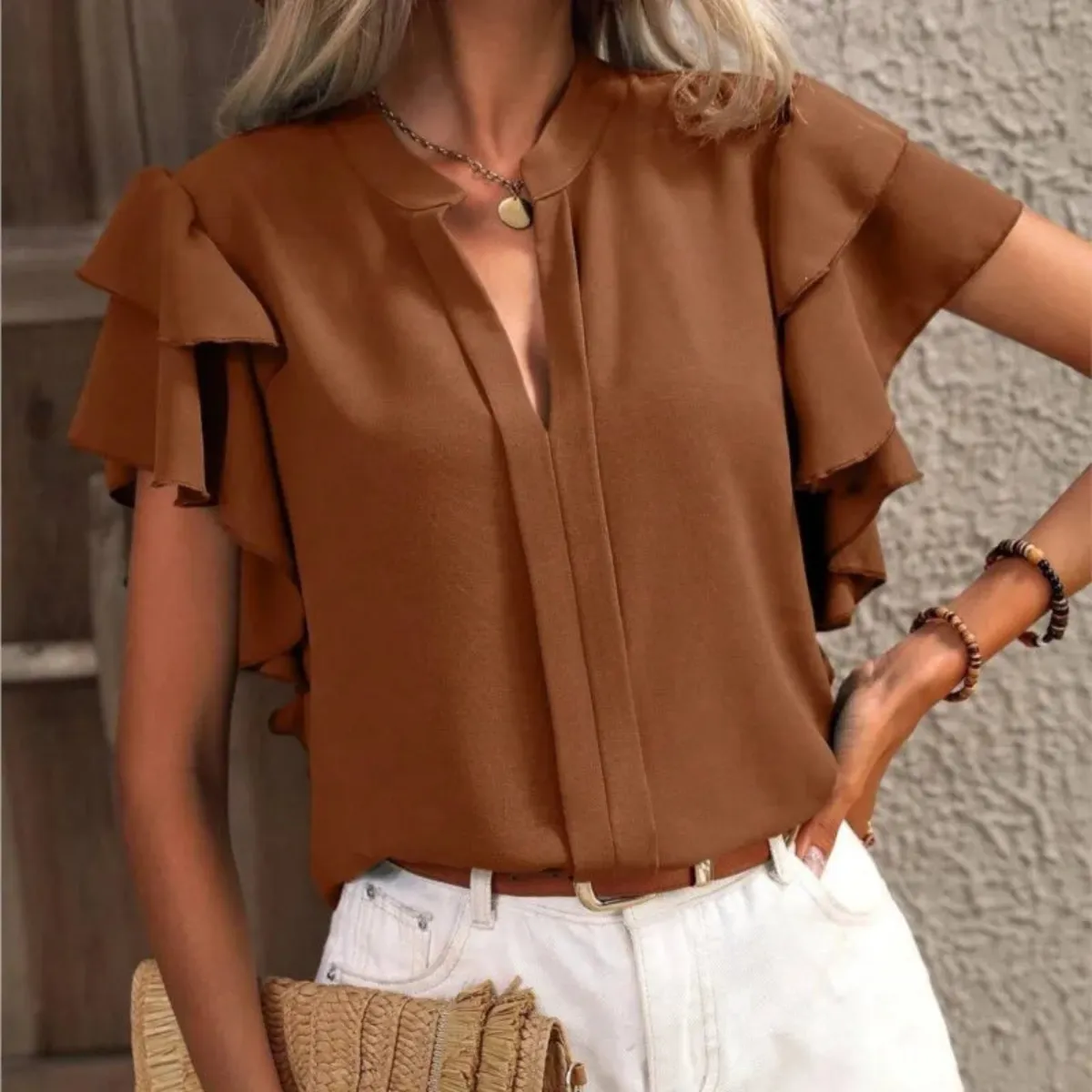 Nayeli | Elegant Ruffle Blouse for Women