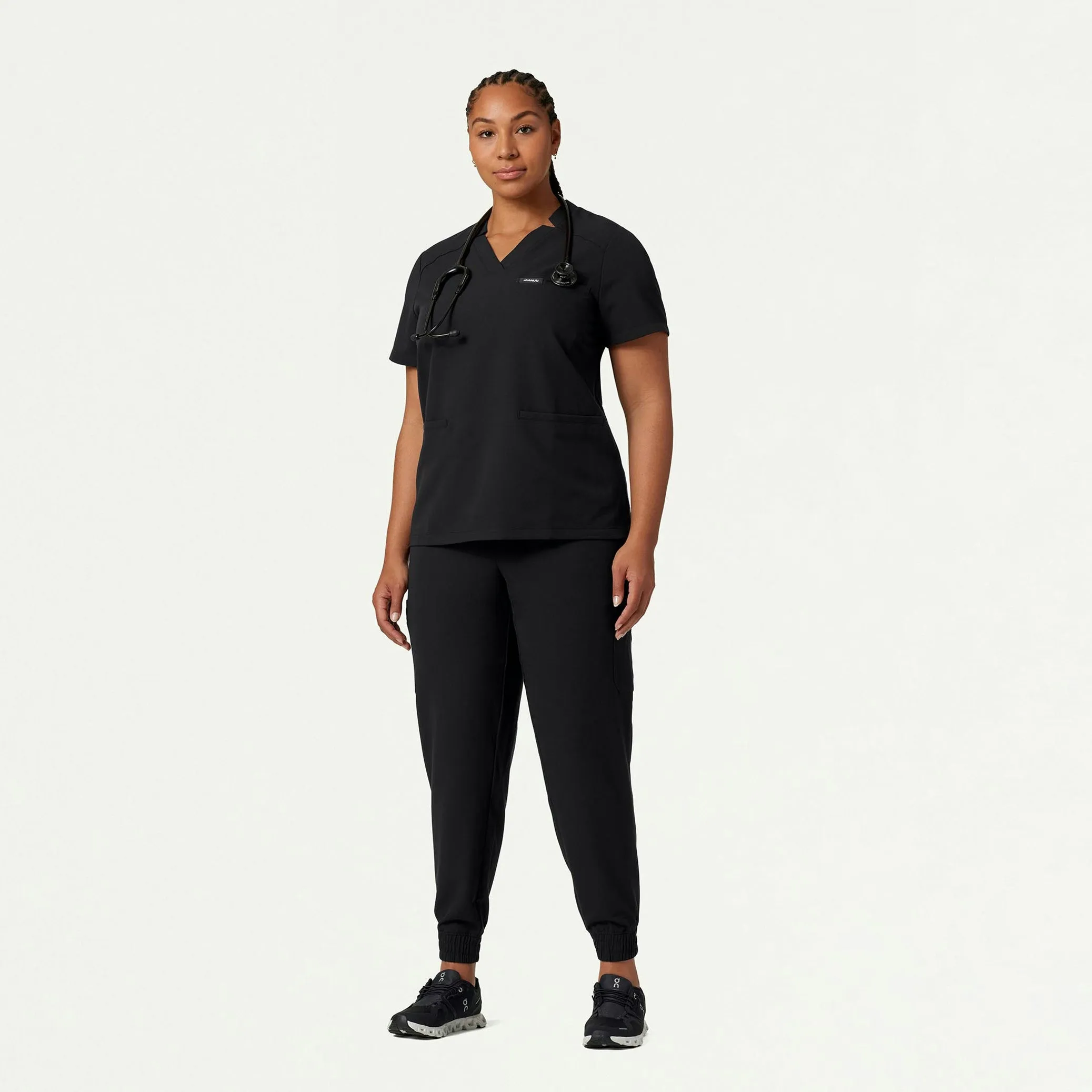 Neo Everyday Cargo Scrub Jogger - Black
