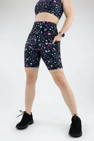 Neon Stars - Dynamic Active - Pocket Long Shorts