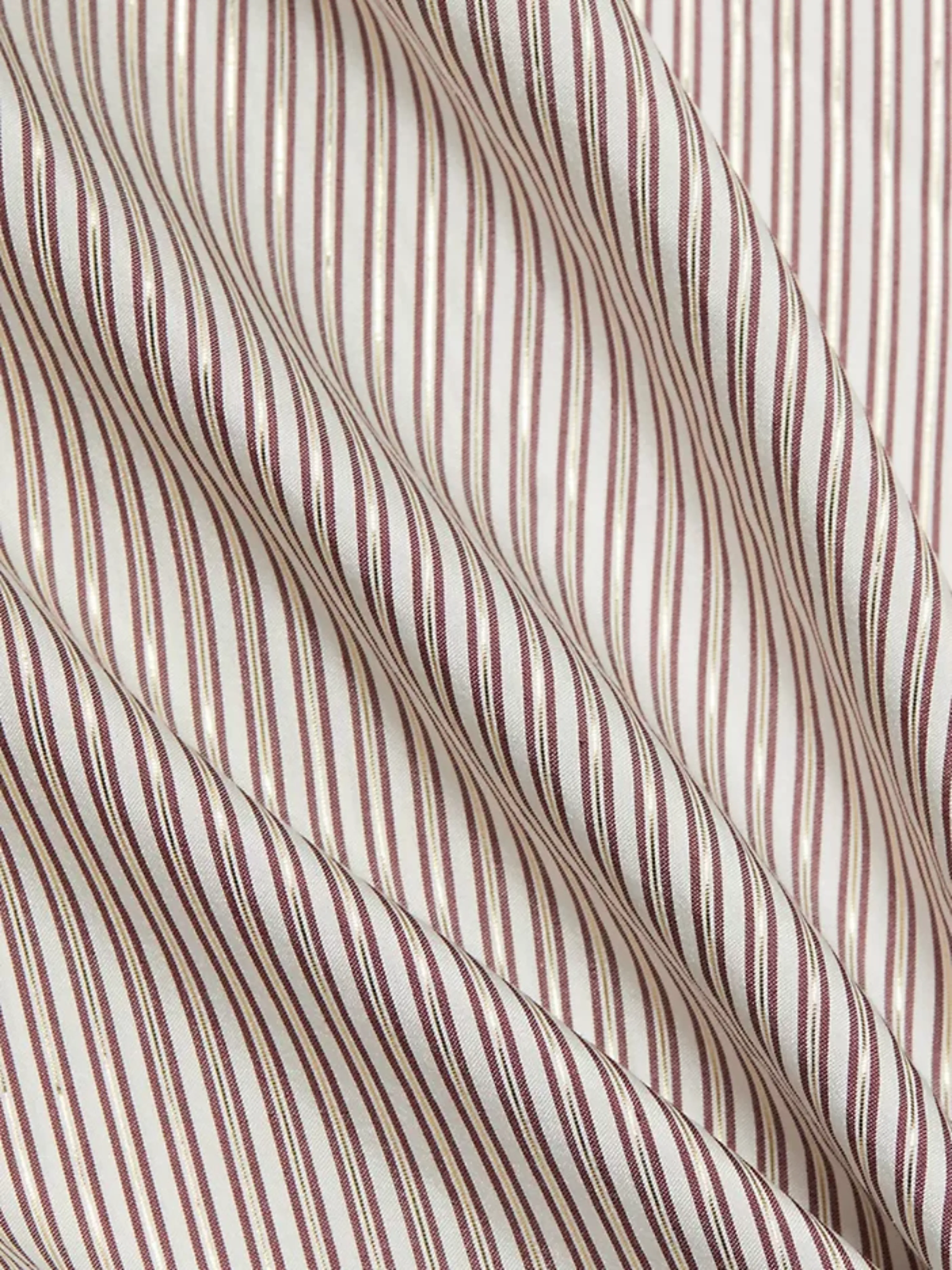 New Morning After Shirt in Fudge & Gold Stripes