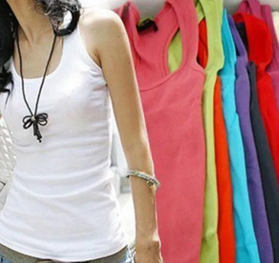 New Solid Slim Women Tank Tops