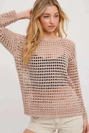 OPEN KNIT SWEATER OVERALL