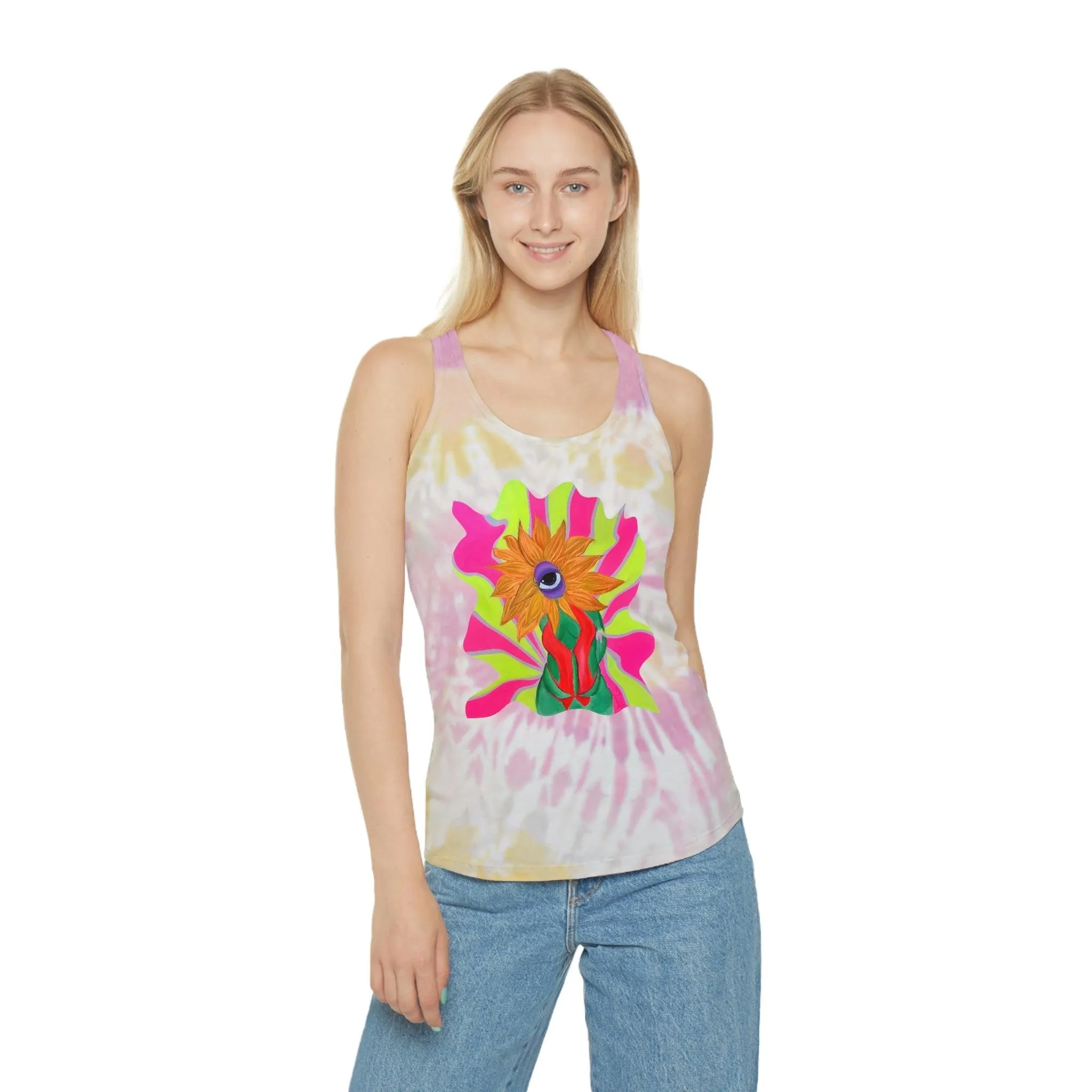 Ophileia Tie Dye Racerback Tank Top