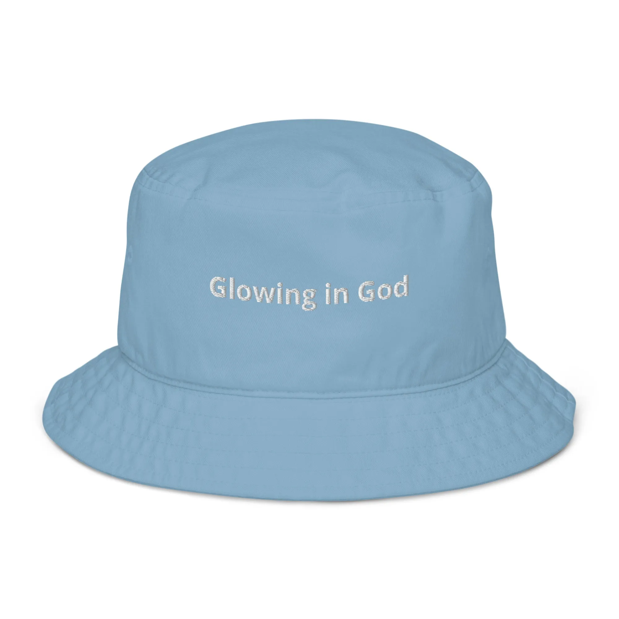 Organic embroidery bucket hat - Glowing in God
