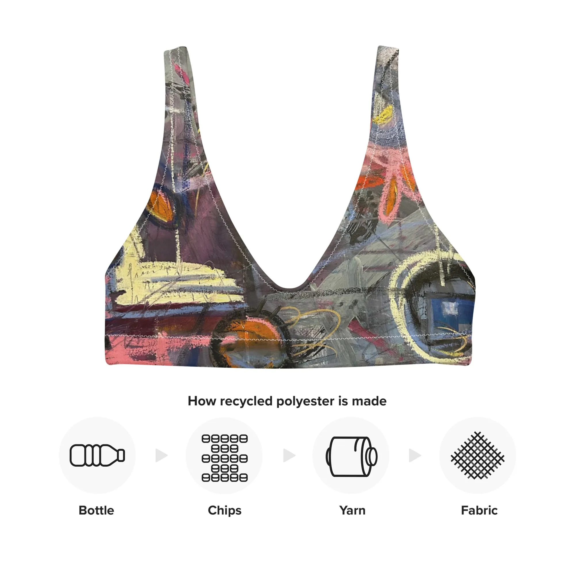 Padded Bikini Top "Crazy Town"