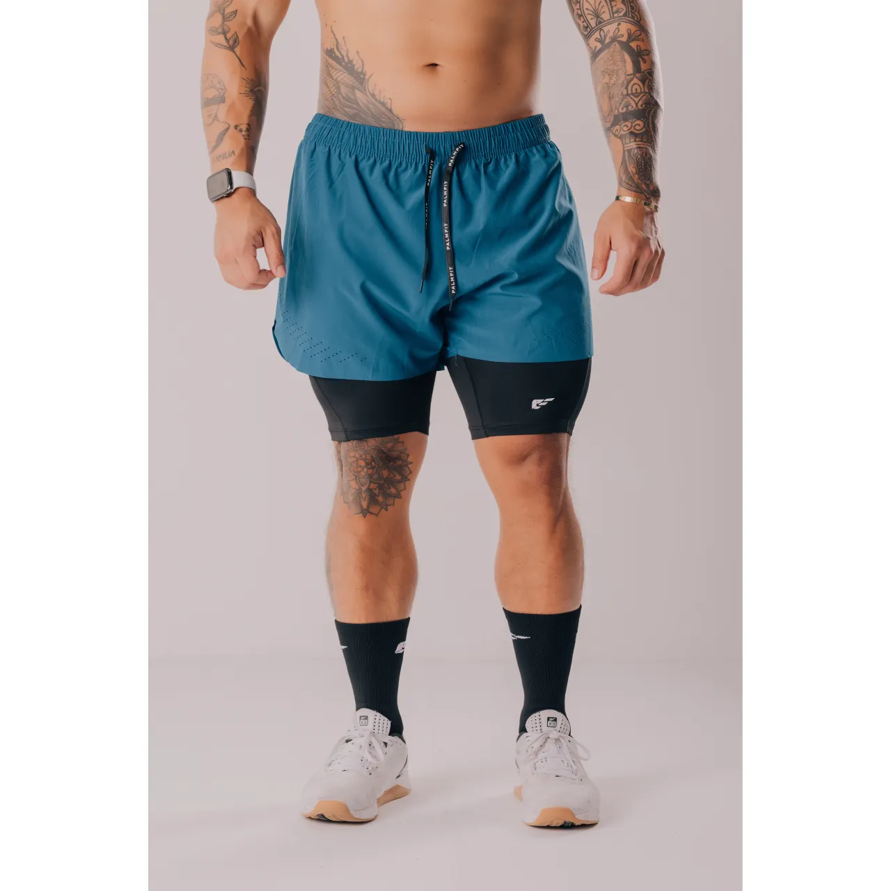Palmfit Core 2 in 1 Shorts, Blue