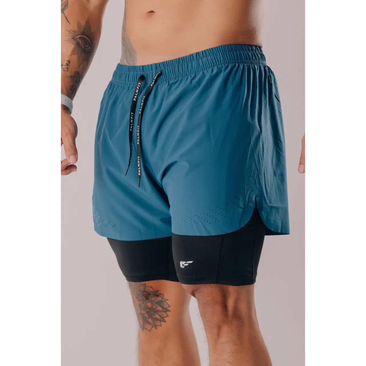 Palmfit Core 2 in 1 Shorts, Blue