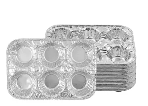 Party Bargains Muffin Pan | 6-Cup Cupcake Aluminum Pans Favorite Muffin Tin Size for Baking Cupcakes - Standard Size | Pack of 20