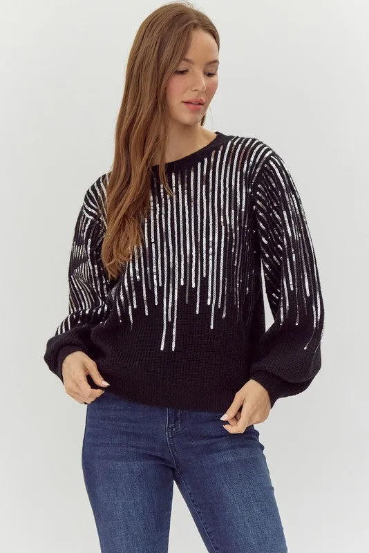 Patel Sequin Fringe Throughout Sweater