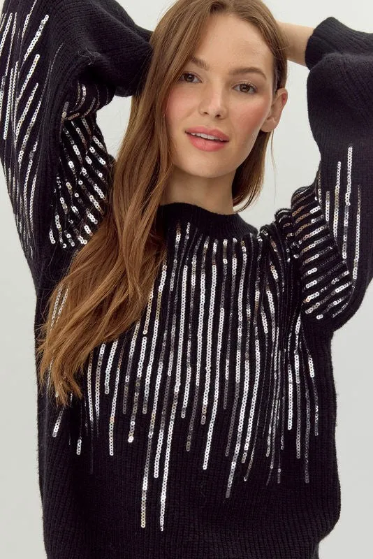 Patel Sequin Fringe Throughout Sweater