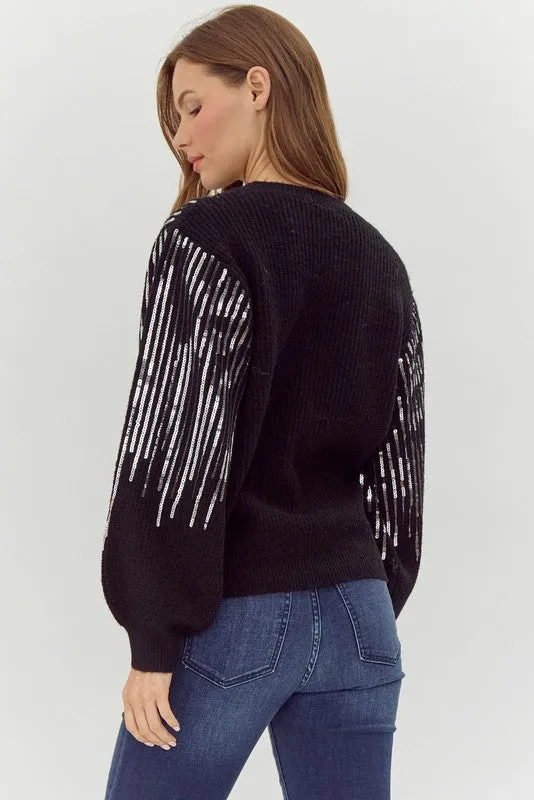 Patel Sequin Fringe Throughout Sweater