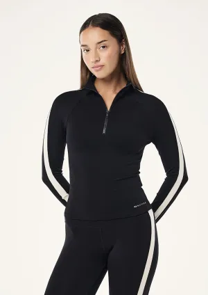 P.E NATION Nightfall Long Sleeve Quarter Zip - Black/Cloud