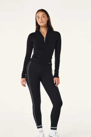 PE Nation Routine Quarter Zip LS- Black