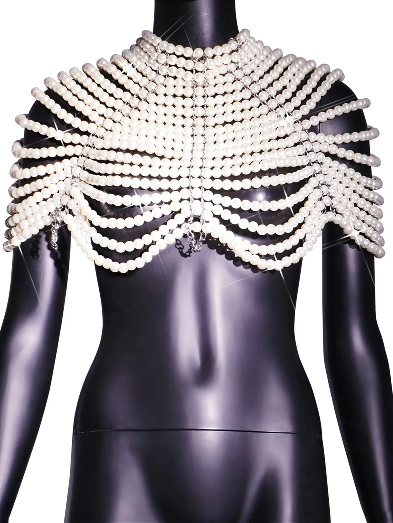 Pearl Beaded Halter Crop Top – Elegant & Chic Partywear