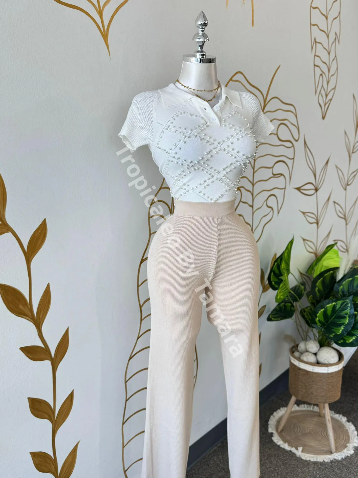 Pearl Polo Top
