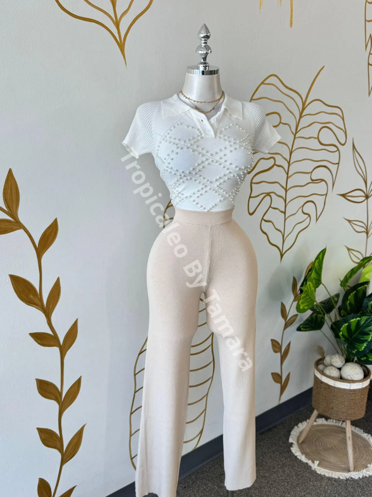 Pearl Polo Top
