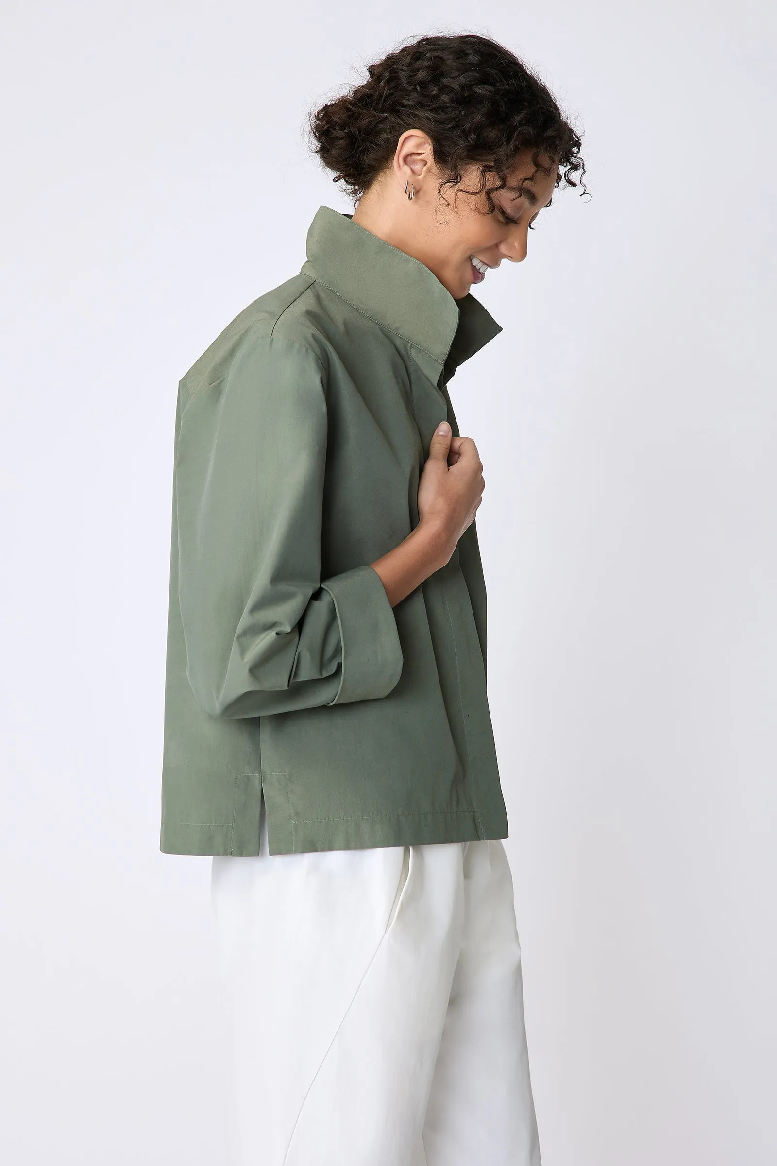 Peggy Shirt Jacket - Cactus Broadcloth
