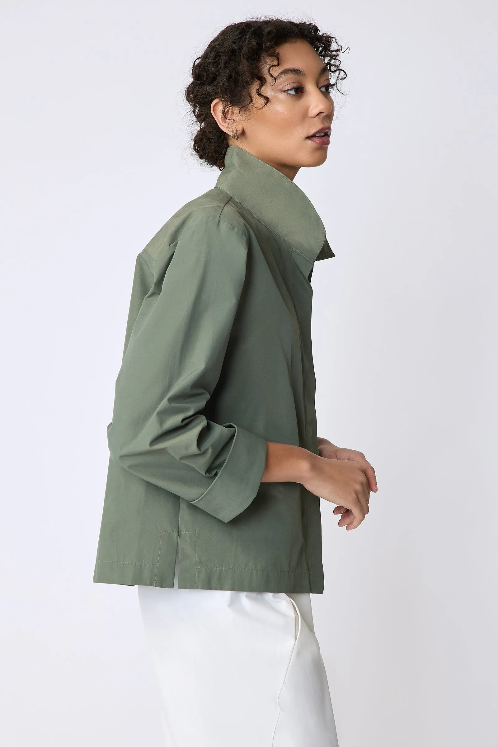 Peggy Shirt Jacket - Cactus Broadcloth